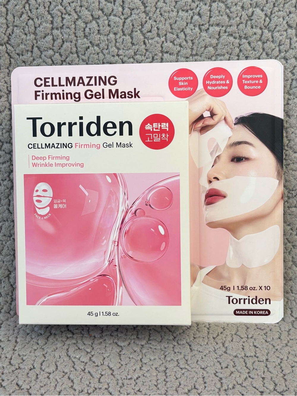 Torriden Cellmazing Firming Gel Mask Pink 10 Pack Collagen Elasticity Sheet Mask
